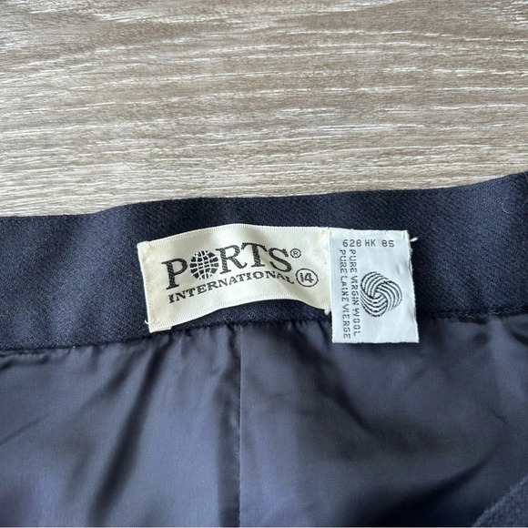Vintage Ports International Pure Wool High Waist Midi Skirt - Picture 6 of 13
